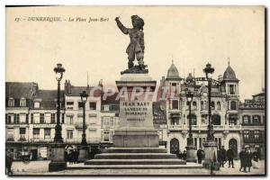 Old Postcard Dunkerque Place Jean Bart