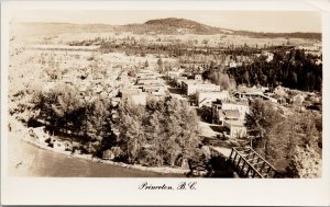 Princeton British Columbia BC Birdseye Unused JC Walker RPPC Postcard H4