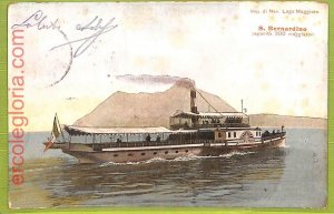 af7690 - Italy - VINTAGE POSTCARD Postcards - 1910 - SHIP S.Bernardino-