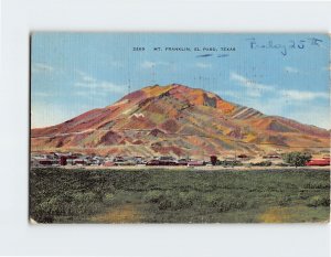 Postcard Mt. Franklin, El Paso, Texas