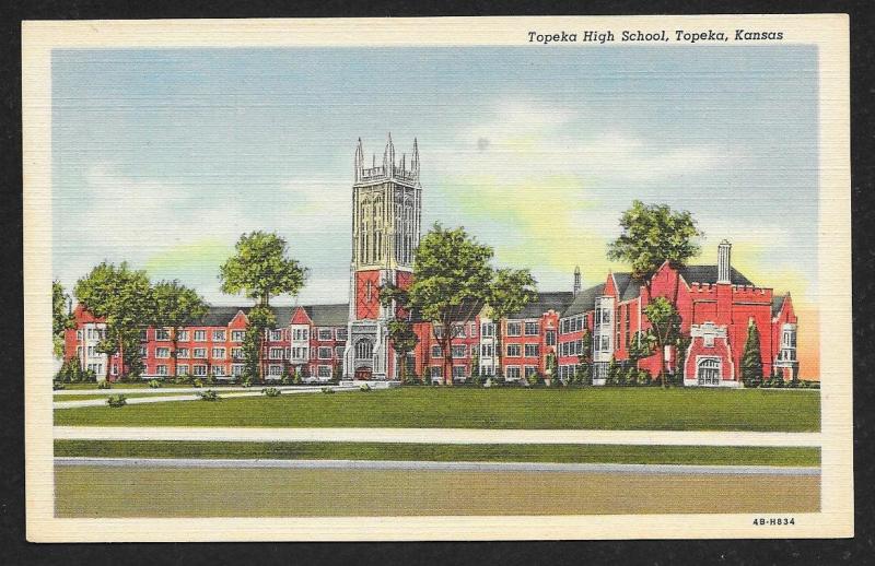 Topeka High School Topeka Kansas Unused c1944