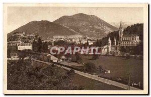 Old Postcard Lourdes Basilica And The Pic Du Jer