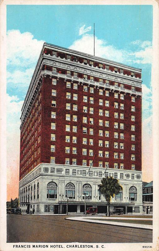 Francis Marion Hotel, Charleston, South Carolina, Early Postcard, Unused