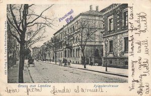 LANDAU GERMANY~Xylanderstraße~1900s PHOTO POSTCARD TO MINERVA COLLEGE DOVER