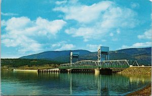 Kelowna BC Okanagan Lake Bridge British Columbia 1960s Vintage Postcard E78