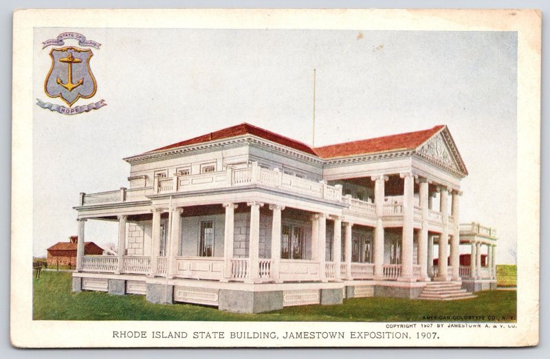 State Building Rhode Island Jamestown Exposition 1907 First Capitol Postcard