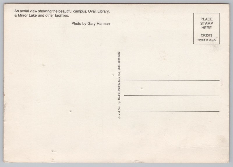 State View~Air View OSU Oval Columbus Ohio~Continental Postcard 