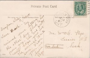 Helen's Falls Lady Evelyn River Ontario 1907 Drayton Cancel Postcard H46 *as is