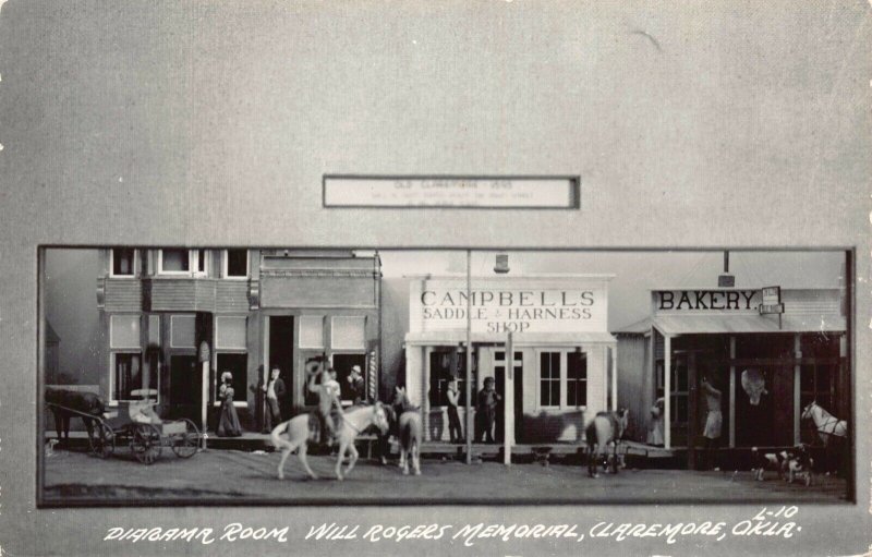 Real Photo Postcard Diorama Room Will Rogers Memorial Claremore, Oklahoma~124442