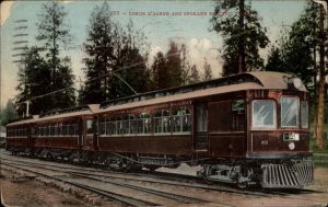 Spokane Washington WA Couer d'Alene Electric Train c1910 Vintage Postcard