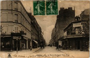 CPA CLICHY Rue de Paris et Boulevard Victor Hugo (413271)