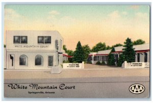 Springville Arizona Postcard White Mountain Court Exterior c1940 Vintage Antique