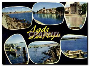 Postcard Modern Agde Herault the Grau d'Agde Cap d'Adge Adge the Cathedral of...