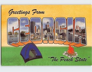 Postcard The Peach State, Greetings From Georgia