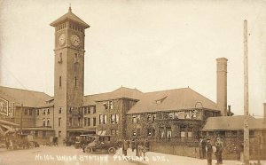 Portland OR Railroad Depot Union Train Station Real Photo Postcard