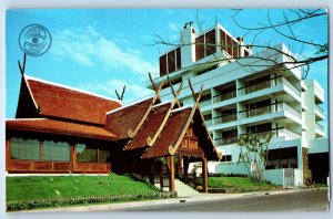 Chiang Mai Chiang Mai Thailand Postcard Income Hotel c1950's Vintage Unposted