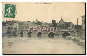 Old Postcard Vierzon Grand Bridge