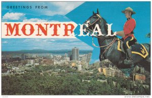 MONTREAL, Quebec, Canada, 1940-1960's; The Royal Canadian Mounted Police, Bus...