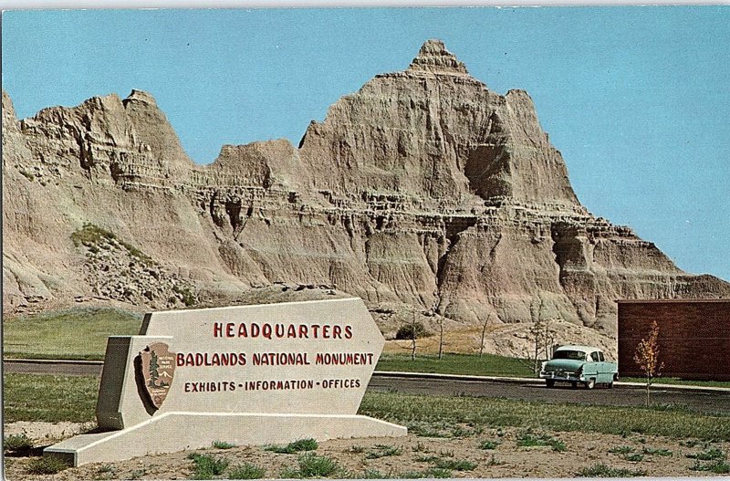 Chrome MOUNTAINS SCENE Badlands Park - Rapid City South Dakota SD AH9116