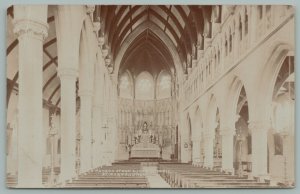 St Marychurch Torquay Devon UK Our Lady of Denis Interior w/Arches RPPC c1910
