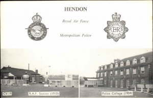 Hendon Middlesex England Royal Air Force Station Police College Vintage PC