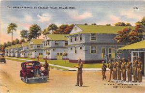 BILOXI MISSISSIPPI KEESLER FIELD~MAIN ENTRANCE~ARMY AIR FORCE POSTCARD 1940s