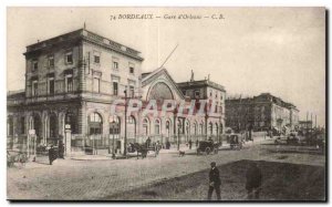 Old Postcard Bordeaux Gare d Orleans