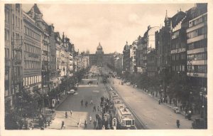 BT2993 prag praha prague  wenceslas square tram real photo czech republic