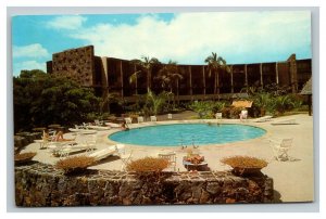 Vintage 1960's Advertising Postcard Poolside Kona Inn Kailua-Kona Hawaii