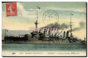 Old Postcard Boat War Diderot Wing Breastplate