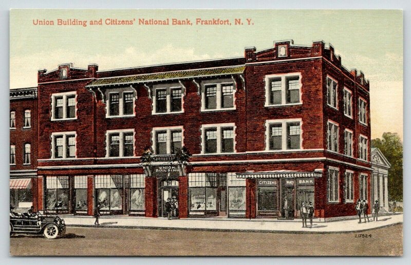 Frankfort New York~Union Building~Citizens National Bank~c1910 Artist Conception