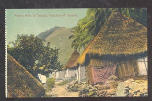 TABOGA PANAMAL CANAL ZONE REPUBLIC NATIVE HUTS VINTAGE POSTCARD