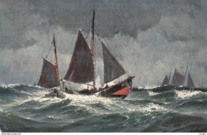 AS: Sailing Vessels in rough water, 1900-10s