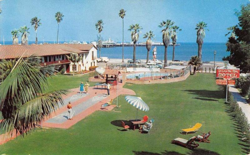 Santa Barbara California La Casa Del Mar Motel Vintage Postcard K66674