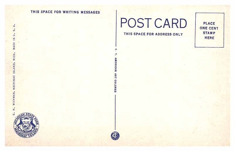 Postcard BOAT SCENE Mackinac Island Michigan MI AU8926