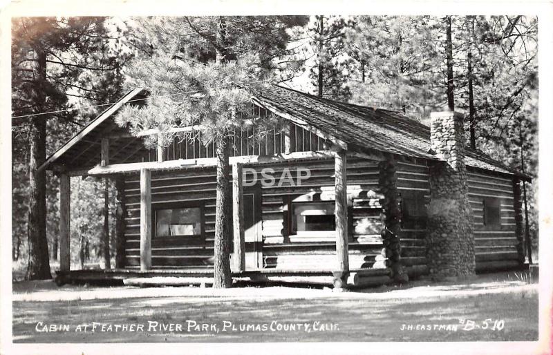 C41/ Feather River Park California Ca Postcard Real Photo RPPC 40s Cabin Plumas 