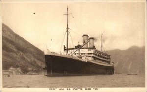 Steamship Boats, Ships Orontes Orient c1900s-20s Postcard
