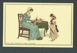 Post Card Kate Greenaway Repro Of Mother & Child From Early Drawings