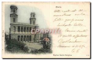 Old Postcard Paris Saint Sulpice Church