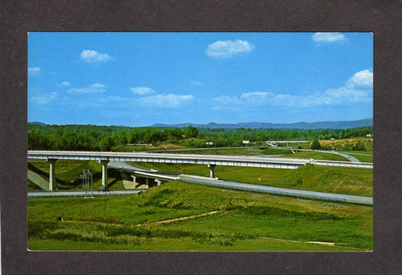 NC Interstate Highway Hwy Super Roadway Asheville North Carolina Postcard PC