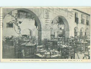 1929 Castilla Restaurant St. Saint Louis Missouri MO v6476