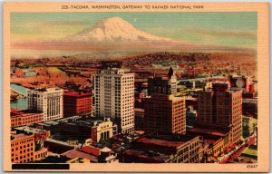 Tacoma Washington WA, Gateway To Rainier National Park, Buildings, Postcard