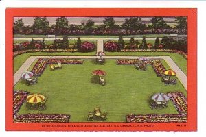 Rose Garden, Scotian Hotel Halifax Nova Scotia, CNR Photo, Used 1952