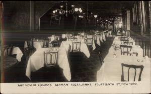 New York City Luchow's German Restaurant 14th St. c1910 Real Photo Postcard #3