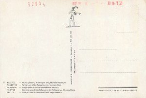 Postcard Greece Phaestos Partial view Palace Messara Plain Ruins