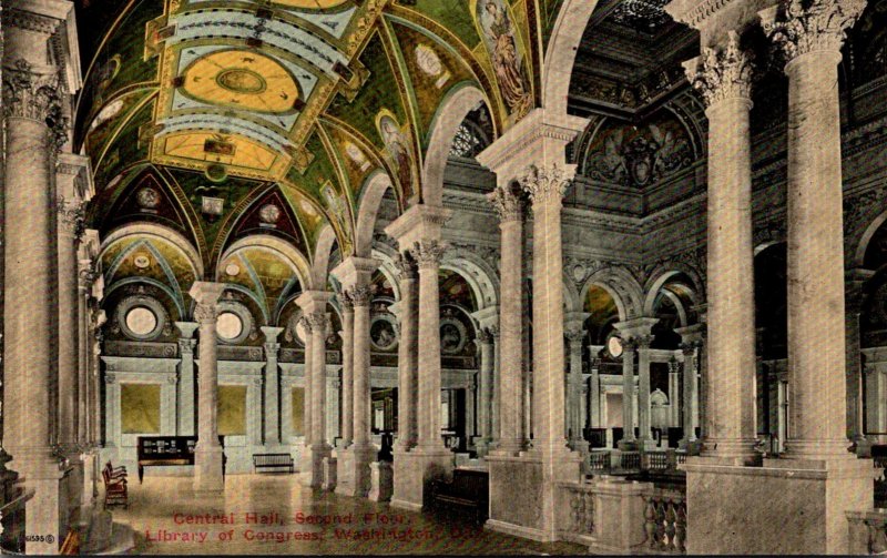 Washington D C Library Of Congress Central Hall Second Floor