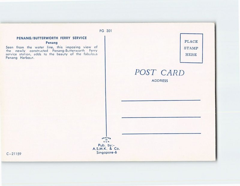 Q-44215 Penang/Butterworth Ferry Service Penang Malaysia