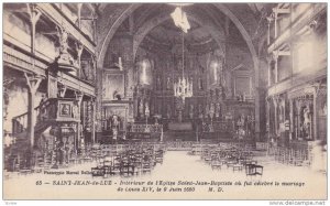 Interieur De l'Eglise Saint-Jean-Baptoste Ou Fut Celebre Le Mariage De Louis ...