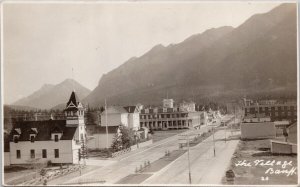 Banff Alberta Street View Fire Hall ?? Unused G&W Fear RPPC Postcard H42 *as is