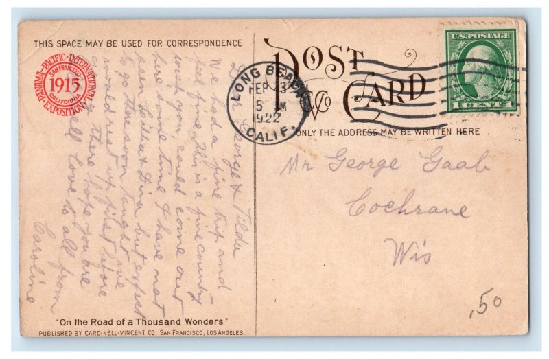 1922 Calla Lily Field Beautiful California CA Posted Antique Postcard